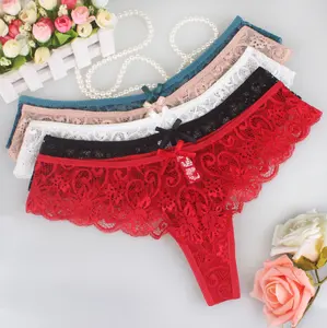 Hot Sexy Vrouwen Jonge Meisjes Kant Korte Panties Ondergoed Transparante Lage Taille Thong G-string