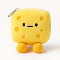 Vente en gros de jouets en peluche en forme de cube de fromage jaune super doux de 8 pouces pour enfants, cadeaux d'anniversaire, décoration de chambre