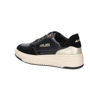 Sneakers per Ragazze 4Us Paciotti Nere 4BX104, Scarpe di Tela alla Moda - Product Image 1