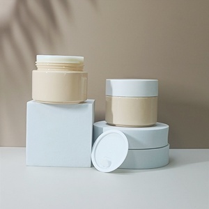 Luxury Custom Nude Ceramic Glass Jar 20ml 30ml 50ml 100g Opal White Porcelain Glass Moisturizer Cosmetic Cream Jar with Lid - Product Image 2