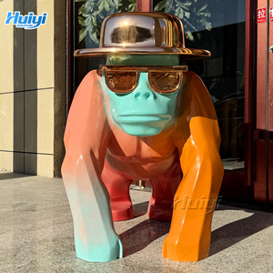 Escultura <span class=keywords><strong>de</strong></span> Gorila <span class=keywords><strong>de</strong></span> Fibra <span class=keywords><strong>de</strong></span> Vidrio <span class=keywords><strong>de</strong></span> Tamaño Real Personalizada, Estatua <span class=keywords><strong>de</strong></span> King Kong <span class=keywords><strong>de</strong></span> Resina para Decoración <span class=keywords><strong>de</strong></span> Parques, Zoológicos y Hoteles al Aire Libre - Product Image 3