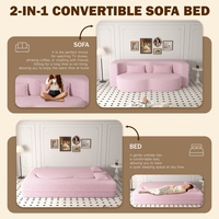 Canapé-lit en tissu de haute qualité, matelas pliant pleine grandeur de 15 pouces, lit pliant convertible avec rembourrage en mousse souple