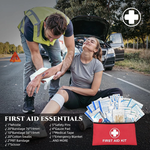 Автомобильный дорожный набор первой помощи Ori-power: аварийный комплект безопасности для авто и путешествий с пусковыми проводами для зимних транспортных средств - Product Image 6