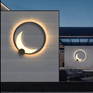 Cảnh quan ngoài trời bãi cỏ mặt trăng Đèn tường không thấm nước <span class=keywords><strong>Led</strong></span> ngoài trời không thấm nước Đèn tường năng lượng mặt trời đèn sân vườn với máy dò tường - Product Image 3