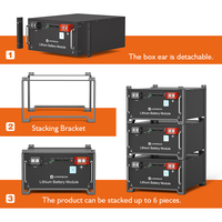 15kWh 16kWh LiFePO4 Batterie au lithium Stockage de l'énergie solaire BMS 48V 51.2V 280Ah 300AH Afrique RDP Maison Batterie de stockage d'énergie solaire