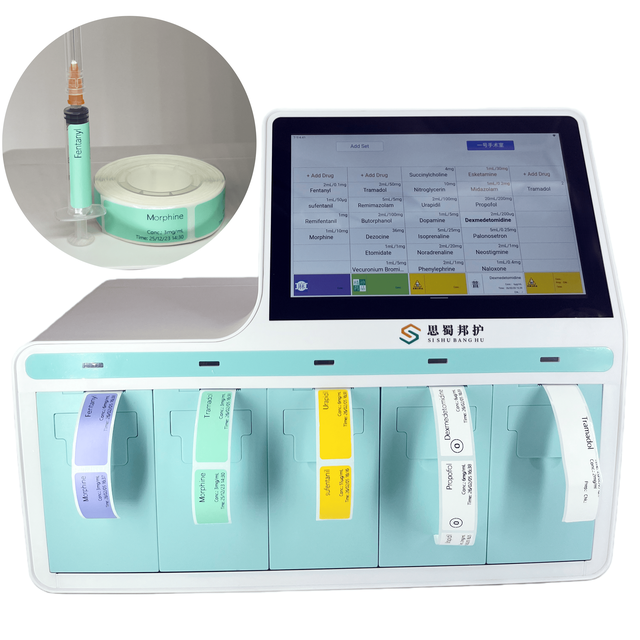 Multifunctional Portable Thermal 5-Channel Label Printer for Medicine Syringe Expiry Date Labels Hospital Use