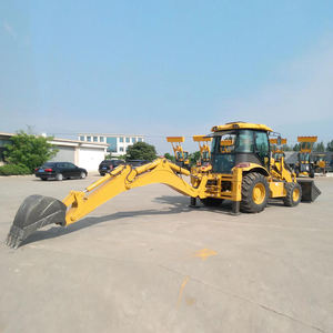 Excavadora diésel con ruedas, equipo de construcción agrícola, mini retroexcavadora - Product Image 3