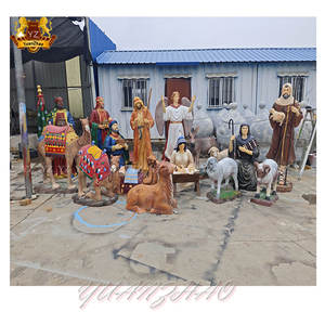 ชุดตกแต่งคริสต์มาสพระเยซูเด็กแรกเกิด ขนาดเท่าคนจริง รูปปั้นพระเยซู งานศิลปะทางศาสนา ทำจากไฟเบอร์กลาสและเรซิ่น - Product Image 6