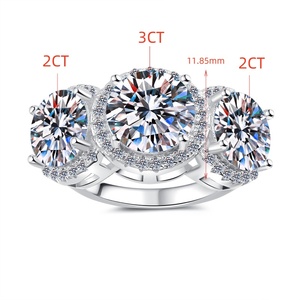 Женское кольцо с тремя камнями - Product Image 5