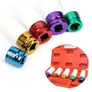 उपकरण 5 टुकड़े 1/2 ड्राइव मिश्र धातु में अतिरिक्त पतली दीवार पहिया अखरोट रक्षक प्रभाव सॉकेट सेट - Product Image 3