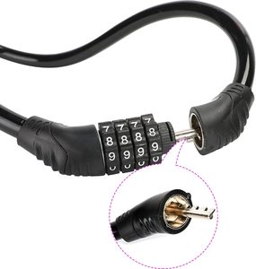 Nuevo accesorio de bicicleta Contraseña de 4 dígitos Bloqueo de bicicleta seguridad antirrobo bloqueo Scooter bicicleta combinación contraseña Cable bloqueo - Product Image 3