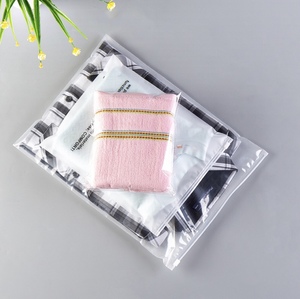 Zipper Plastic Bag Custom Biodegradable Frosted Reclosable Soft Toughness Pvc Zipper Packing Zip Slider Lock Plastic Packaging Bag With Custom Logo