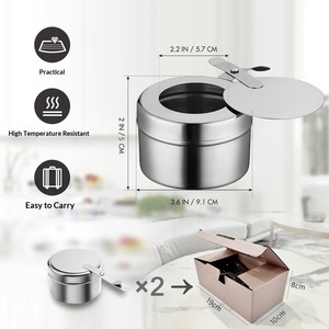 Fourneau à alcool en acier inoxydable 410, corps droit, forme de soucoupe volante, service libre, fondue en plein air, pot sec, support pour combustible solide/liquide - Product Image 3