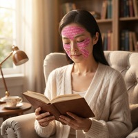 Patchs Hydrogel pour le Contour des Yeux et les Rides du Sourire, Infusés au Collagène et aux Peptides, Masque Anti-Glisse Soin Nuit Apaisant pour les Rides des Yeux et Nasolabiales
