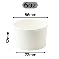 Bol à crème glacée 6oz 200ml logo imprimé personnalisé bol en papier jetable emballage pour magasin de crème glacée bol en papier 6oz
