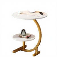 Table d'appoint scandinave de luxe en bois pour salon, bureau à domicile ou hôtel – Style panneau moderne pour chambre à coucher, table basse