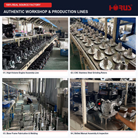 Machine à moudre les céréales Horus à fonctionnement continu, 6,5 CV, à essence, 20-50 kg/h, machine à beurre de cacahuètes pour maïs, sésame, tahini