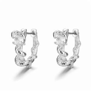 Année limitée serpent <span class=keywords><strong>esprit</strong></span> enroulement Zircon boucles d'oreilles pour hommes et femmes européen américain rétro Hip Hop Joker Style de mode - Product Image 5