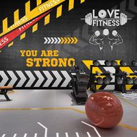 3D-Tapeten Sportmotiv Selbstklebende Tapete Fitness-Wandbild Abzieh- und Aufkleb-Stoff-Wandverkleidung