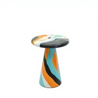Table basse en bois massif peinte à la main, design italien créatif, luxe léger, avec tables d'appoint et de coin peintes pour le salon