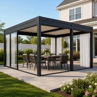 Premium Moderne Aluminium-Pergola-Set Maßgefertigt Pulverbeschichtet Rostbeständig Lamellendach für Gewerbliche Terrasse Garten
