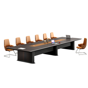 New Oblong Shape Simple Wooden Conference <b>Table</b> Multi-Person Meeting Negotiation <b>Table</b> Meeting Room Desk - Product Image 5