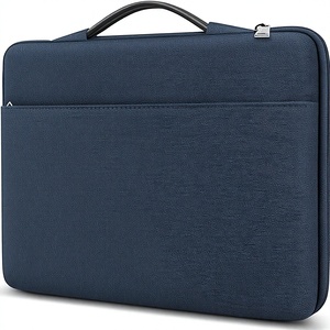 TECOOL Waterproof Polyester <b>Laptop</b> Sleeve <b>Case</b> Retractable Handle Closure-Free Design for 14/15 Inch <b>Laptops</b>-Denim Blue Made - Product Image 1