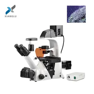 Microscópio triciclo mecânico Xilonglu, microscópio biológico digital de fase reversa, microscópio trinocular digital HD