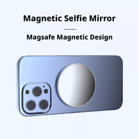 Miroir magnétique portable pour téléphone portable, alliage d'aluminium, lentille convexe HD, accessoire de caméra arrière auxiliaire