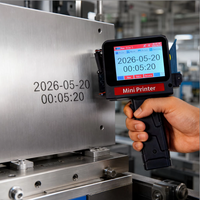 Impresora Portátil Inteligente de 12.7mm y 600DPI, Máquina de Codificación de Fechas por Inyección de Tinta TIJ para Embalaje de Cartón