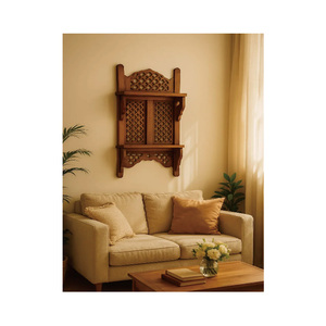 Étagère murale en <span class=keywords><strong>bois</strong></span>, étagère suspendue, étagères flottantes pour plantes pour le salon - Product Image 1