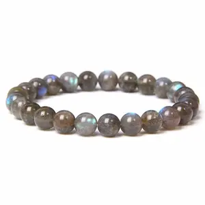 Männer Armbänder Natürliche Heilung sener gie Labradorit Armband Poliert 8 mm Lapislazuli Perlen Bangle Gem stone Armband für Frauen - Product Image 1