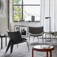 Mobilier de bureau, structure en fibre de verre, base en acier inoxydable, chaise de loisirs en cuir au design moderne