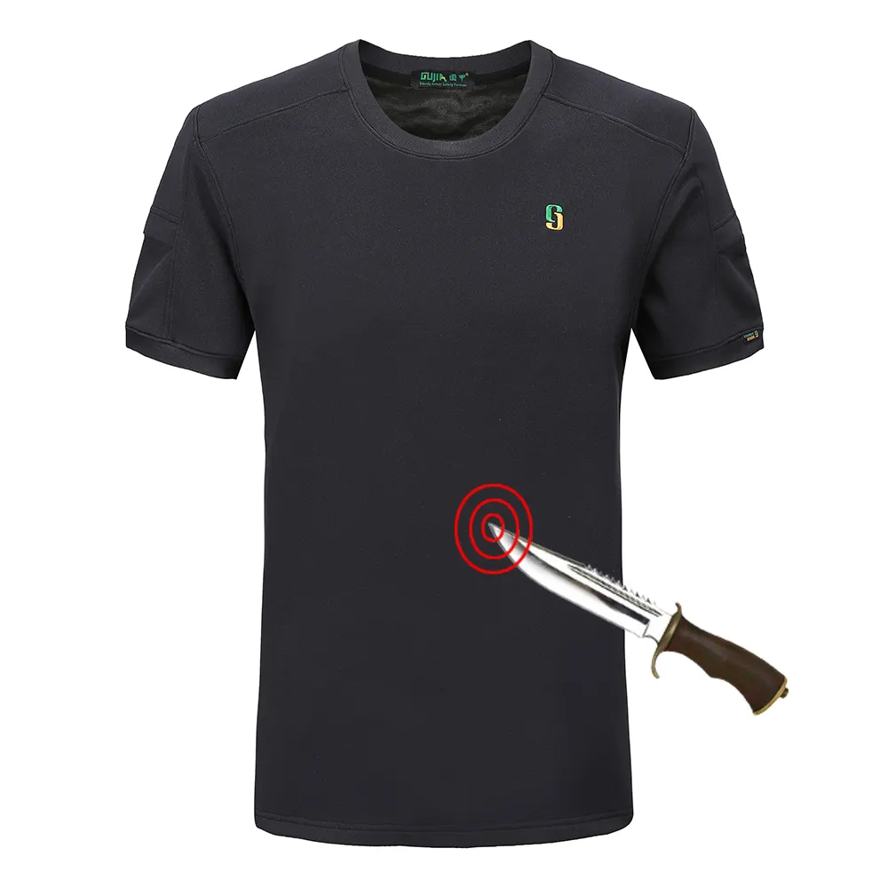 Gujia En388 nascosto invisibile livello nascosto 5 coltello taglio fetta taglio indumento resistente anti-pugnalata abbigliamento T-Shirt camicie