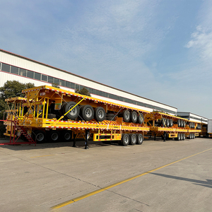 Semirremolque de Plataforma Plana para Contenedores de 20 a 50 Pies, de 3 a 5 Ejes, de 30 a 40/60 Toneladas, Nuevo y Usado, con Capacidad de Carga Máxima de 100 Toneladas - Product Image 5