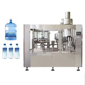 Automático 3 en 1 agua automática PET botellas de plástico máquinas de llenado y tapado planta de embotellado máquina línea de producción