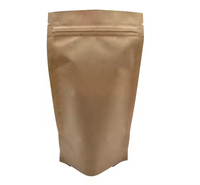 Pochette refermable recyclée à fermeture éclair avec finition brillante Sac en papier kraft biodégradable Emballage pour aliments secs Type PET Aliments pour animaux de compagnie