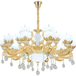 KHÁCH SẠN Trang Chủ Trần Nhà Trang Trí Mặt Dây Chuyền Thủy Tinh Chiếu Sáng Hiện Đại Crystal Luxury Chandelier