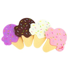 Bán buôn cấp thực phẩm Silicone Mặt dây DIY mọc răng đồ chơi Ice Cream Teether cho răng Tiny Rod bé quà tặng - Product Image 2