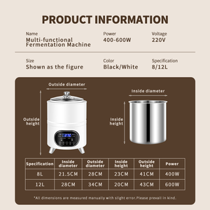 Người Chiến Thắng Thông Minh sữa chua máy 8L 12L hộ gia đình sữa chua <span class=keywords><strong>Maker</strong></span> Natto gạo rượu vang lên men máy - Product Image 2