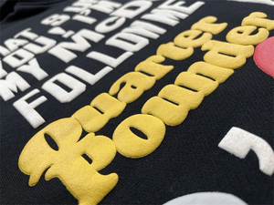 T-shirt OEM 100% coton uni surdimensionné T-shirts pour hommes T-shirts lourds T-shirts personnalisés en mousse avec logo et écran 3D T-shirt imprimé bouffant pour hommes - Product Image 4