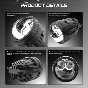 Lámpara Antiniebla LED Tricolor Dual de 3 Pulgadas, Luz Antiniebla de Luz Alta y Baja para <span class=keywords><strong>Renault</strong></span> Clio <span class=keywords><strong>Megane</strong></span> Nissan Navara Toyota Hilux - Product Image 6
