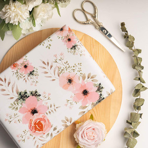 Tùy Chỉnh In Giấy Gói Cuộn Giấy Đầy Màu Sắc Quà Tặng Giấy Gói Giấy Nhà Sản Xuất Với 3 Khác Nhau Hoa Và Bướm - Product Image 2