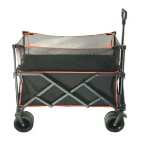 Klapp wagen CartLarge Capacity Beach Wagon mit Bremse, Heavy Duty Utility Colla psible Wagon mit All-T