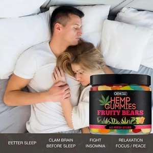 100% organik prim kenevir Gummies ağrı ve stres giderici için en iyi doğal özel etiket şişe ambalajlama - Product Image 4