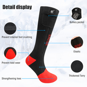 सेविर उच्च गुणवत्ता वाली आकस्मिक शीतकालीन साइकिलिंग स्की रिचार्जेबल बैटरी गर्म मोजे एंटी-स्लिप सुविधा के साथ गर्म मोजे - Product Image 5