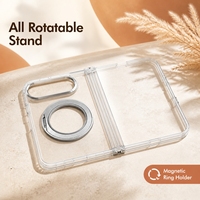 Casing Ponsel dengan Ring Magnetik Putar, Dudukan Putar, Tombol Logam, Bumper TPU, PC, 360 Derajat Putar, Lipat, untuk iPhone Duo