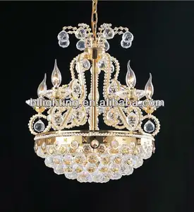 Otel düğün romantik klasik kristal küçük avize altın kaplama lüks kristal aydınlatma avize lamba toptan fiyat