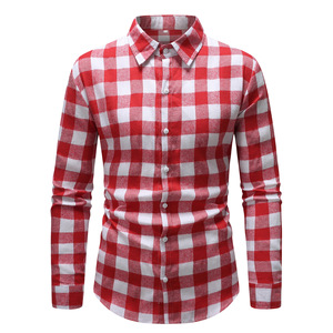 Chemises en flanelle en polyester et élasthanne à la vente chaude, épaisses, 280 g/m², étiquettes personnalisées, boutons, vente en gros - Product Image 2