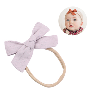 Elastici per capelli con fiocchi di Nylon Skinny fasce per capelli per neonati accessori per capelli - Product Image 1